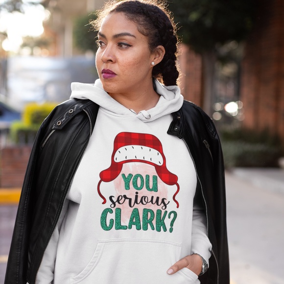 YOU SERIOUS CLARK? UNISEX CUSTOM HOODIE - Picture 3 of 5